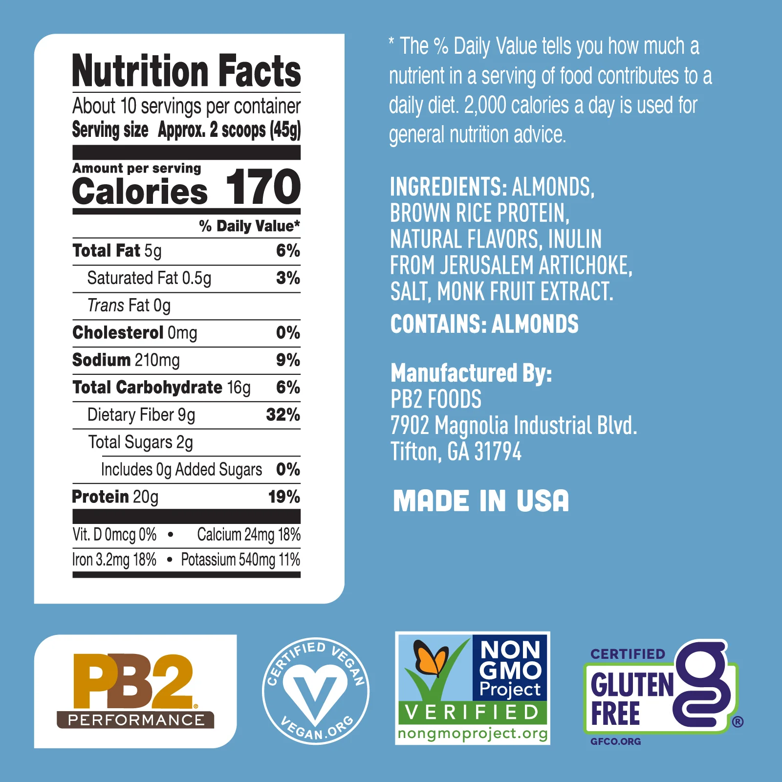 PB2 Performance - Almond Protein with Vanilla - Image 3